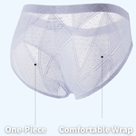 4 Pack Men's Lace Jacquard Ice Silk Ultra Thin Breathable Briefs