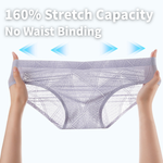 4 Pack Men's Lace Jacquard Ice Silk Ultra Thin Breathable Briefs