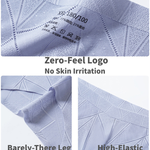 4 Pack Men's Lace Jacquard Ice Silk Ultra Thin Breathable Briefs