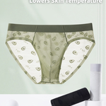 4 Pack Men's Jacquard Lace Ultra Sheer Ice Silk Antibacterial Briefs