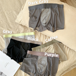4 Pack Men's 20D U Pouch Sheer Lightweight Ice Silk 3A Antimicrobial Trunks
