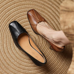 Marisol Leather Square-Toe Pumps