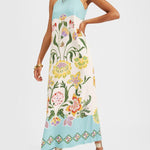 Ginger | Resort Sunshine Floral Print Sleeveless Midi Dress