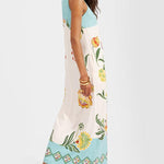 Ginger | Resort Sunshine Floral Print Sleeveless Midi Dress