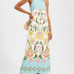 Ginger | Resort Sunshine Floral Print Sleeveless Midi Dress