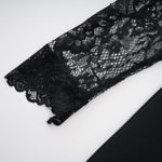 Lorelai | Lace Panel Maxi Dress – Black
