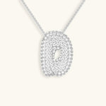 Bubble Initial Crystals Necklace