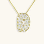Bubble Initial Crystals Necklace