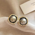 Sophisticated Black Pearl Earrings
