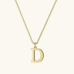 Vintage Letter Initial Gold Necklace