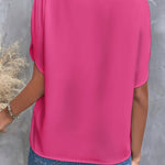 Colorful Draped Blouse