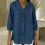 Destiny | Elegant Denim Blouse