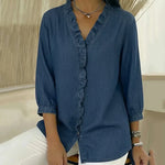 Destiny | Elegant Denim Blouse