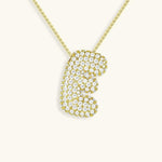 Bubble Initial Crystals Necklace