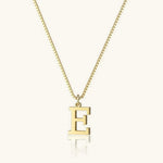 Vintage Letter Initial Gold Necklace