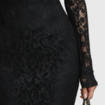 Constance | Elegant Lace Fishtail Maxi Dress