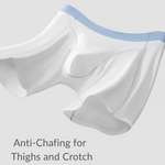 2 Pack Men's Ice Silk Sports Anti-Chafing Extended-Length Boxers Briefs