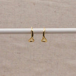 Gold Abstract Wave Hoops