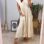 Samiya | Sleeveless Pleated Dress