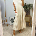 Samiya | Sleeveless Pleated Dress