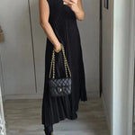 Samiya | Sleeveless Pleated Dress