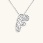 Bubble Initial Crystals Necklace