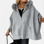 LISA | Casual Hooded Coat with Fur Collar