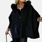 LISA | Casual Hooded Coat with Fur Collar