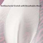4 Pack Men's Ice Silk Pink Leopard Print Anti-Chafing Stretch Fit Trunks