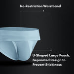 2 Pack Men's Ultra-Soft Fabric Stretch Fit Supportive Pouch Breathable Briefs