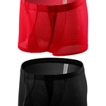 Men's Big Pouch U-convex Breathable Mesh Trunks