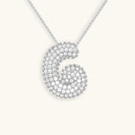 Bubble Initial Crystals Necklace