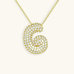 Bubble Initial Crystals Necklace