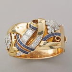 Gold Zircon Jewel Ring