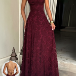 XENIA™ - Elegant Backless Lace Long Dress Fitted Design for Special Occasions & Parties