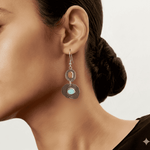 Classic Silver Earrings with Natural Vintage Design