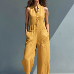 Chloe | Minimalist High-Collar Jumpsuit