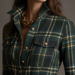 Monica | Brown Plaid Maxi Dress (With Belt)