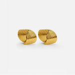 Modern Gold Twist Earrings
