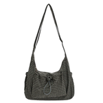HARLOW™ – Plaid Drawstring Cloud Hobo Bag