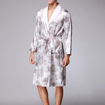 Men's Luxurious Satin Printed Robe