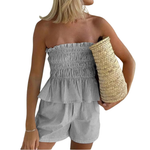 WINNIE™ – Striped Strapless Tube Top & Shorts Set