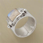 Eleanor Square Moonstone Ring