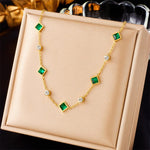 Royal Emerald Pendant Necklace