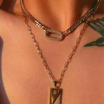 Modern Chain Choker With Sparkle
