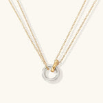 Dazzling Necklace With Ring Accent