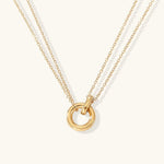 Dazzling Necklace With Ring Accent