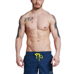 Men’s Neon Drawstring Swim Board Shorts