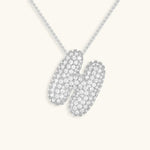Bubble Initial Crystals Necklace