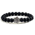 Beaded Paw Bracelet Natural Stone Design